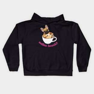 French Bulldog Dog coffee lovers Kids Hoodie